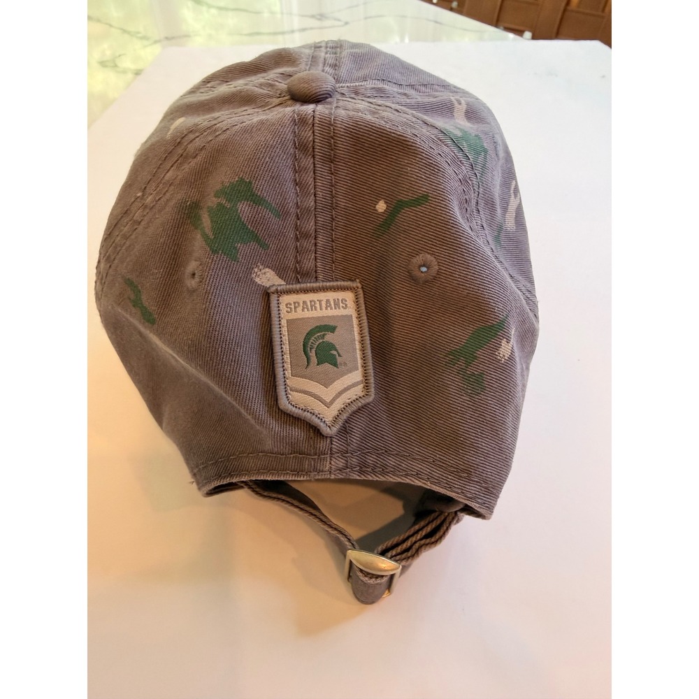 Michigan State Spartans Top of the World OHT Grey Camo Adjustable Hat Mens Cap - Picture 3 of 8